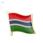 Pin's drapeau de la Gambie, symbole national coloré