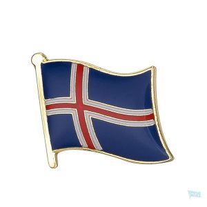 Pin's drapeau Islande en émail coloré