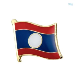 Pin's drapeau Laos, accessoire de collection coloré