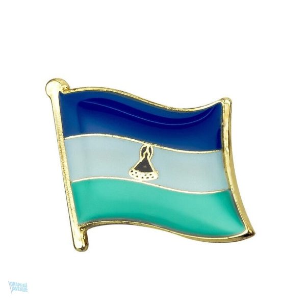 Pin's drapeau Lesotho en métal émaillé coloré