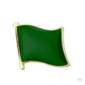 Pin's drapeau Libye vert, symbole national compact