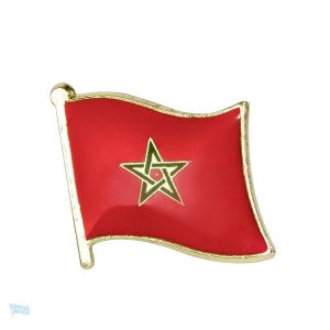 Pin's drapeau Maroc en émail rouge et vert
