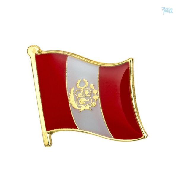 Pin's drapeau du Pérou, accessoire pour les passionnés de drapeaux
