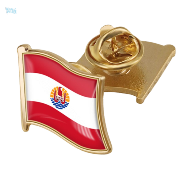 Pin's drapeau Polynésie française en émail coloré
