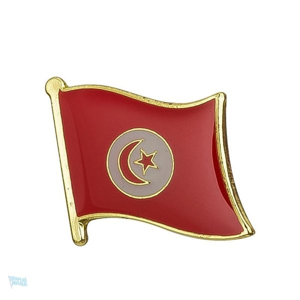 Pin's drapeau Tunisie, accessoire symbolique pour les fans