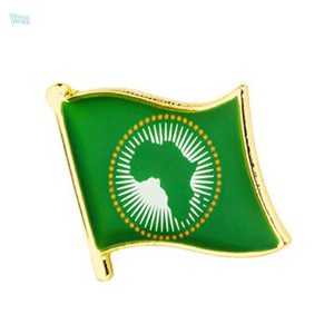 Pin's drapeau de l'Union Africaine en métal émaillé