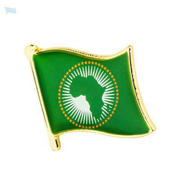 Pin's drapeau de l'Union Africaine en métal émaillé