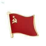 Pin's drapeau URSS en émail rouge et or