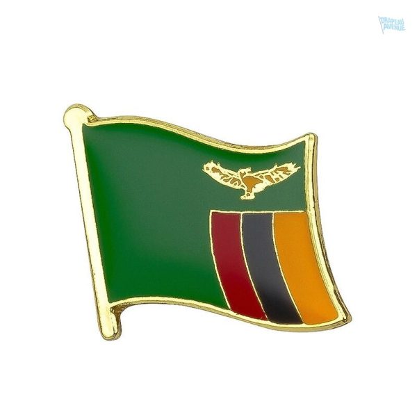 Pin's drapeau Zambie en émail coloré