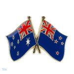 Pin's drapeaux croisés Australie Nouvelle-Zélande