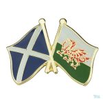 Pin's drapeaux croisés Ecosse et Pays de Galles
