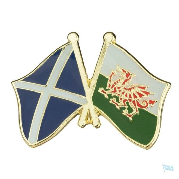 Pin's drapeaux croisés Ecosse et Pays de Galles