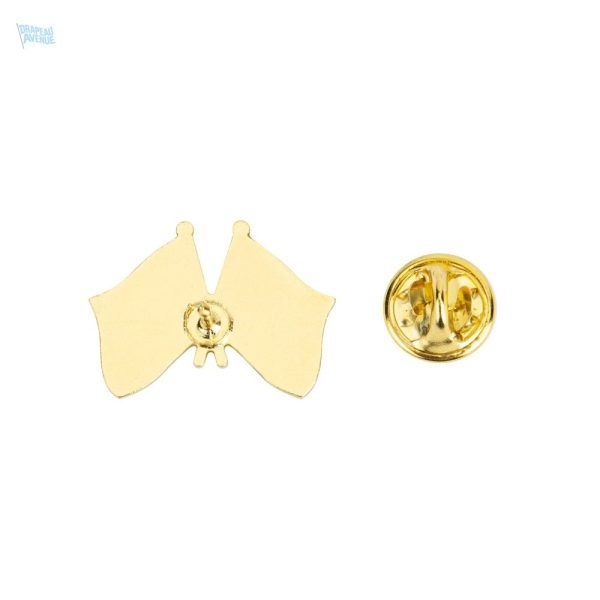 Accessoire de mode : pin's drapeaux croisés Royaume-Uni-Irlande