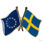 Pin's croisés Suède et Union Européenne