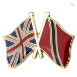 Pin's croisés drapeaux Trinité-et-Tobago et UK