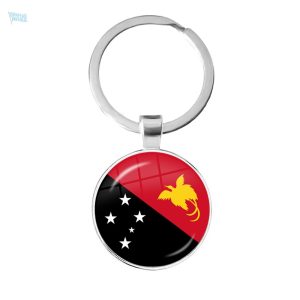 Porte-clés drapeau Angola avec motif national