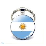Porte-clés drapeau Argentine en tissu coloré