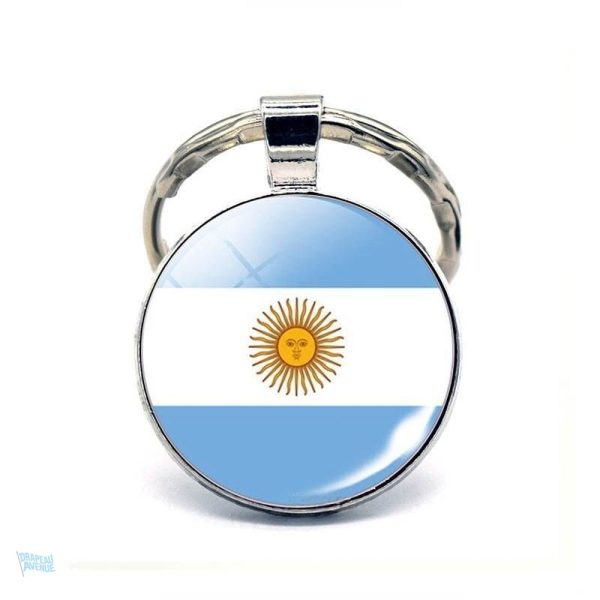 Porte-clés drapeau Argentine en tissu coloré