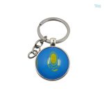 Porte-clés drapeau du Kazakhstan en métal