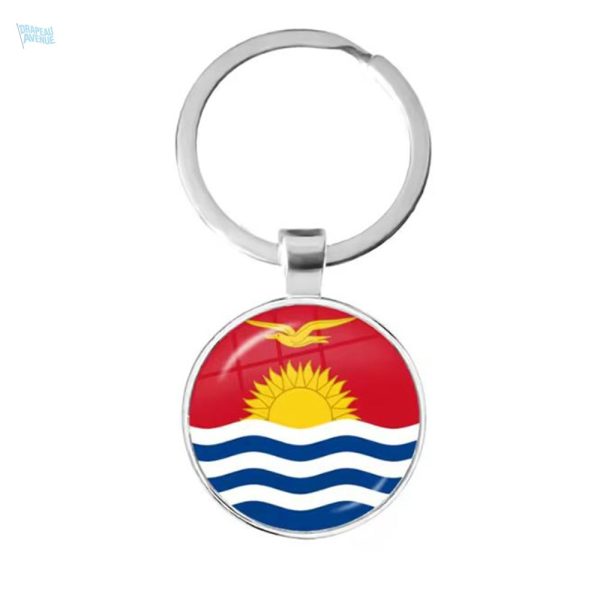 Porte-clés Kiribati avec drapeau national