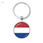 Porte-clés drapeau des Pays-Bas en métal coloré