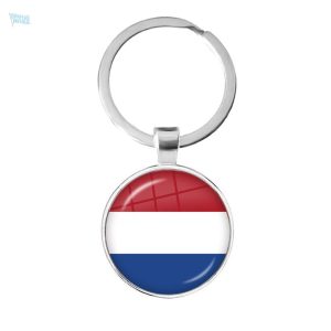 Porte-clés drapeau des Pays-Bas en métal coloré