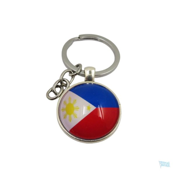 Porte-clés drapeau Philippines en métal coloré