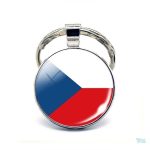 Porte-clés drapeau République Tchèque en métal