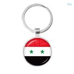 Porte-clés drapeau de la Syrie en tissu coloré