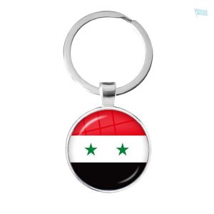Porte-clés drapeau de la Syrie en tissu coloré