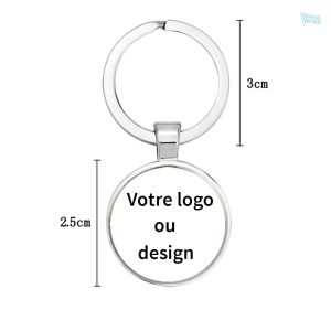 Porte-clés gravé au nom ou message spécial