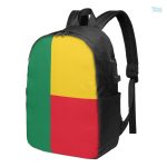 Sac à dos drapeau du Bénin en tissu résistant