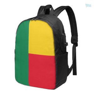 Sac à dos drapeau du Bénin en tissu résistant