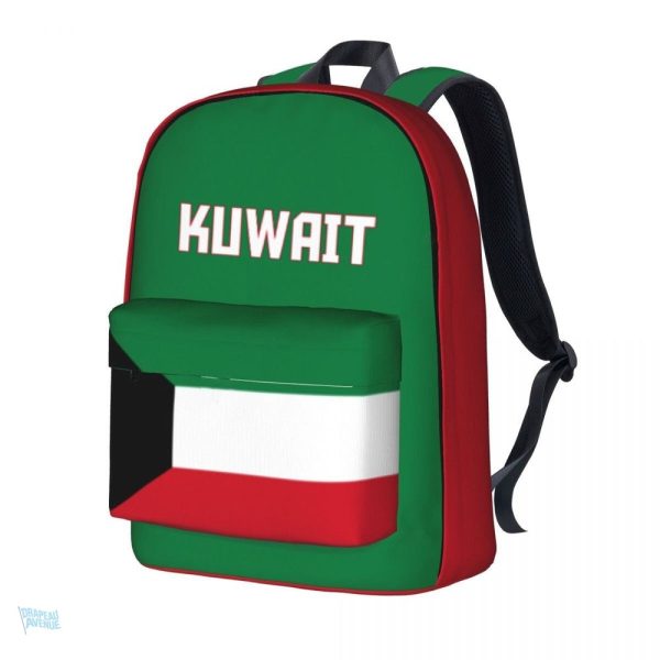 Sac à dos avec drapeau du Koweït, design coloré et tendance