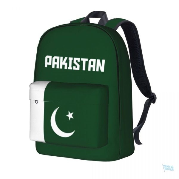 Sac à dos avec drapeau du Pakistan, style pratique et coloré