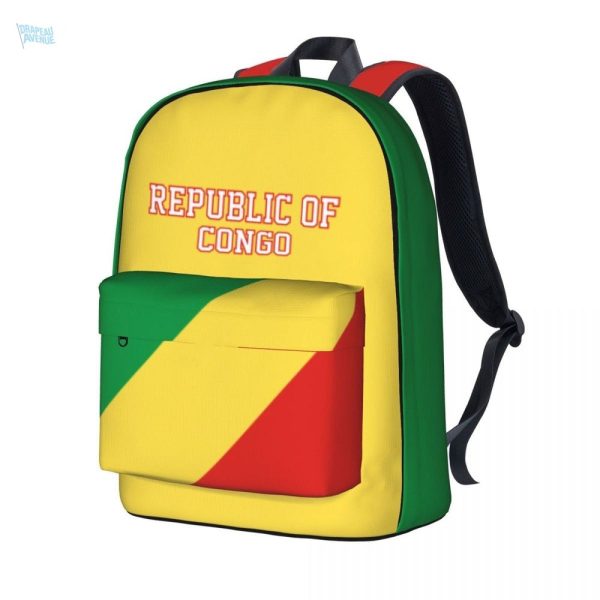Sac à dos drapeau République du Congo, design coloré et distinctif