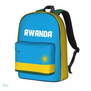 Sac à dos avec le drapeau du Rwanda en design coloré