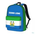 Sac à dos drapeau Sierra Leone en tissu durable