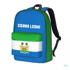 Sac à dos drapeau Sierra Leone en tissu durable