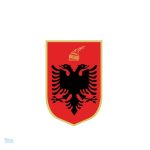 Sticker avec le drapeau de l'Albanie
