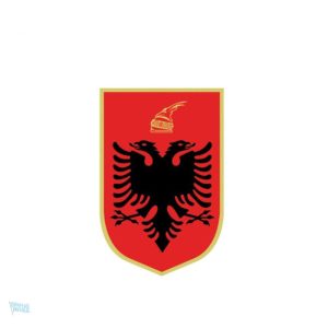 Sticker avec le drapeau de l'Albanie