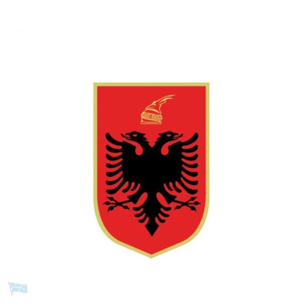 Sticker avec le drapeau de l'Albanie