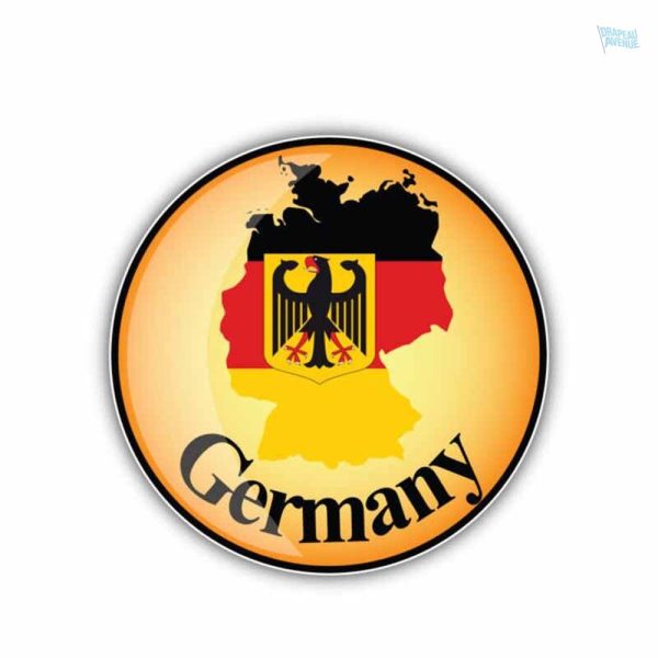 Sticker drapeau représentant l'Allemagne en couleur vive