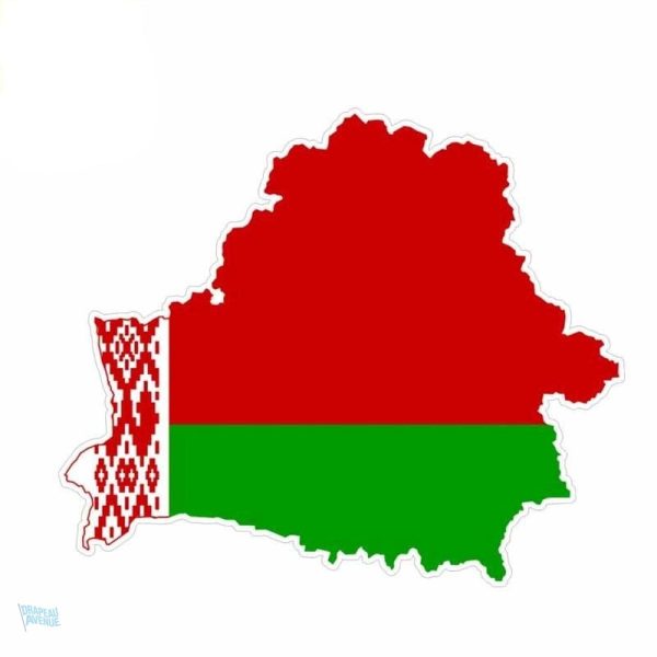 Sticker drapeau de la Biélorussie