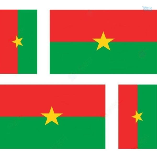 Sticker drapeau du Burkina Faso