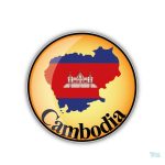 Sticker drapeau Cambodge