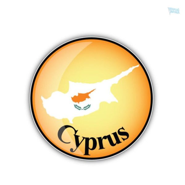 Sticker drapeau de Chypre