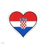 Sticker cœur drapeau de la Croatie