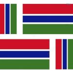 Sticker drapeau de la Gambie