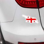 Autocollant du drapeau géorgien, parfait pour décoration et souvenirs